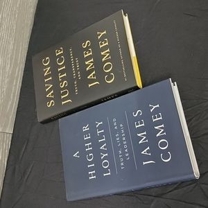 James Comey set of books saving justice and A higher loyalty